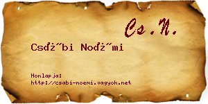 Csábi Noémi névjegykártya